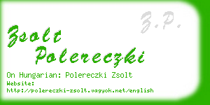 zsolt polereczki business card
